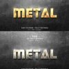 3d metal textual content material affect kind premium psd